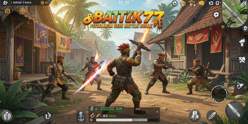 Tampilan gameplay seru di arena pertarungan BATIK77.
