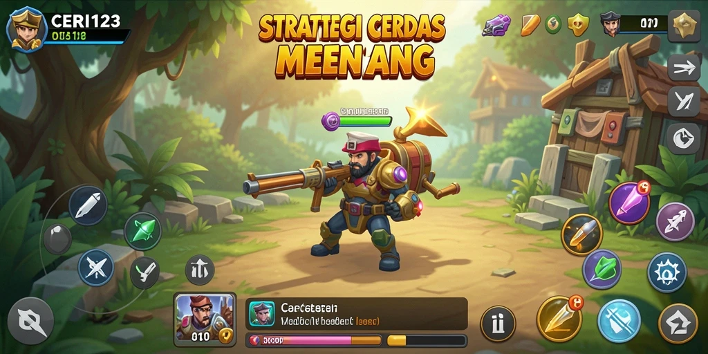 Tampilan screenshot CERI123 menampilkan pertempuran strategis yang mendebarkan.