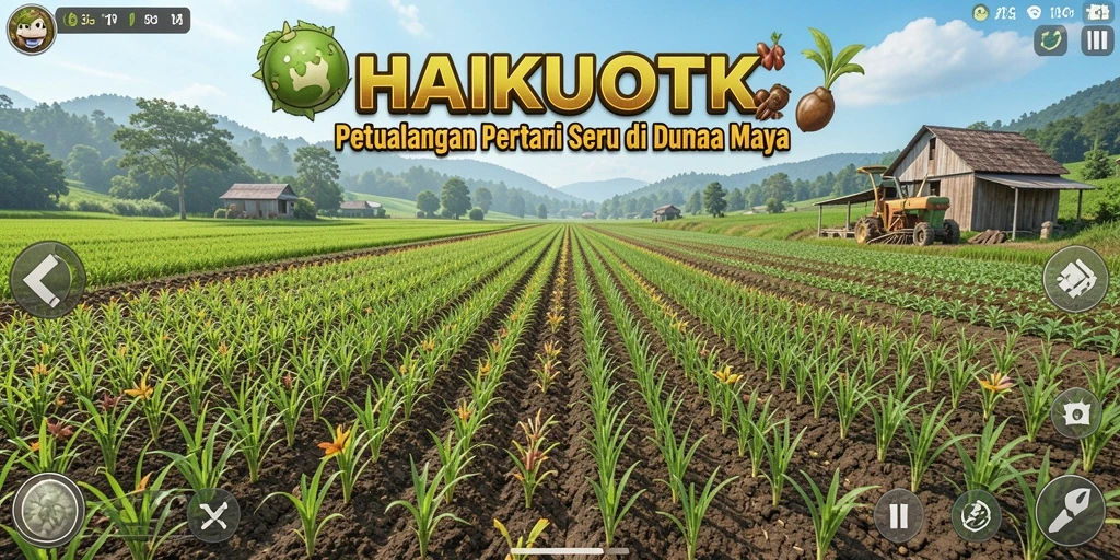 Gameplay seru HAIKUOTK dengan aktivitas bertani yang menarik.
