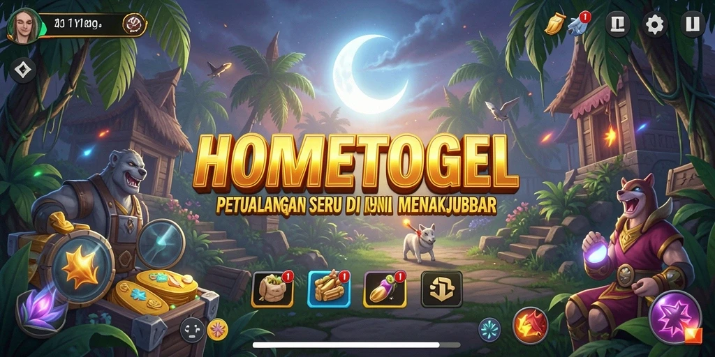 Tampilan menarik dari gameplay HOMETOGEL yang seru dan penuh tantangan.