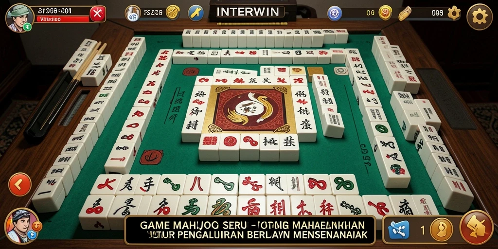 Tampilan screenshot <strong>INTERWIN</strong> yang menampilkan permainan Mahjong yang seru.