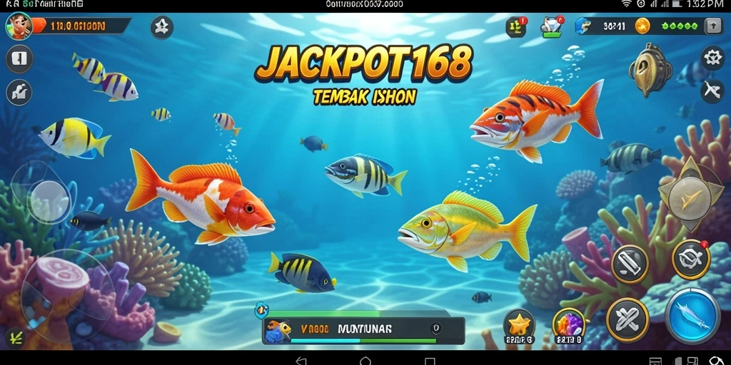 Menampilkan gameplay seru dalam JACKPOT168, tangkap ikan sebanyak mungkin!