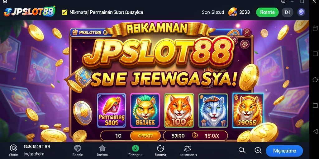 Screenshot JPSLOT88 menunjukkan gameplay slot yang menyenangkan dan menghibur.