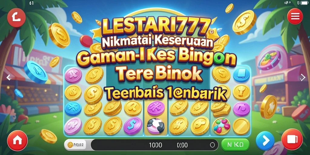 Tampilan gameplay LESTARI777 yang menggembirakan dan penuh warna.