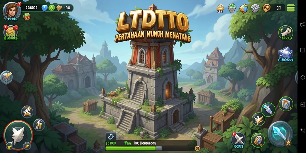 Gameplay LTDTOTO menampilkan pertahanan menara yang mendebarkan.