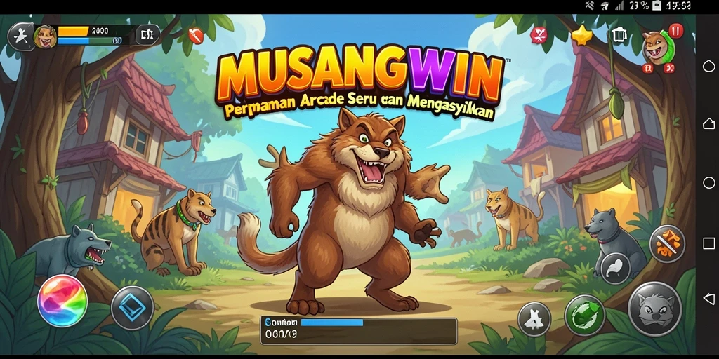 Tampilan gameplay seru dengan grafis memukau di MUSANGWIN.