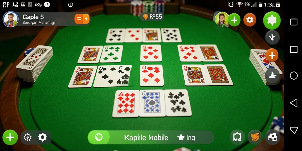Tampilan permainan Gaple yang seru di RP55.