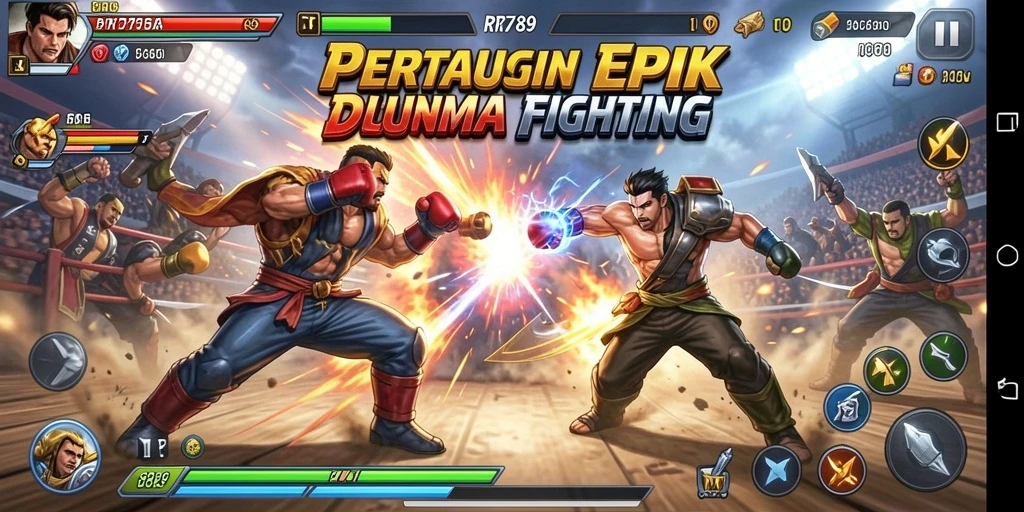 Screenshot RR789 menampilkan aksi pertempuran yang mendebarkan.