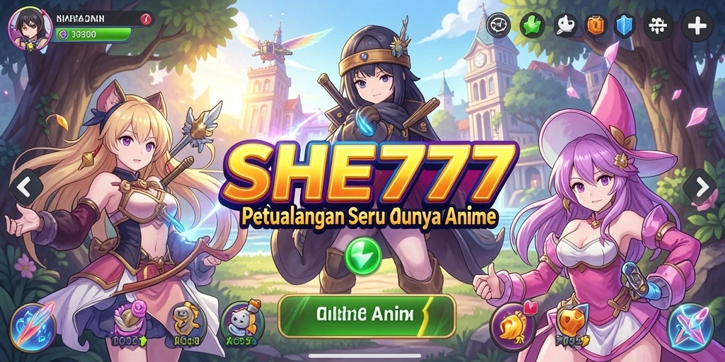 Screenshot gameplay SHE777 menampilkan aksi karakter yang dinamis dan visual yang menarik.